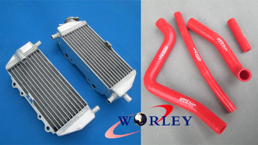 Aluminum Radiator & Silicone Hose for Kawasaki KX125 (1999-2002)