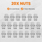 Set of 20 Wheel Nuts for Range Rover Sport & Discovery 3/4 (2005–2016)