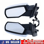 2Pcs Mirror Chrome Power Heated Signal for Silverado Sierra 1500 2500 HD (2014–2019)
