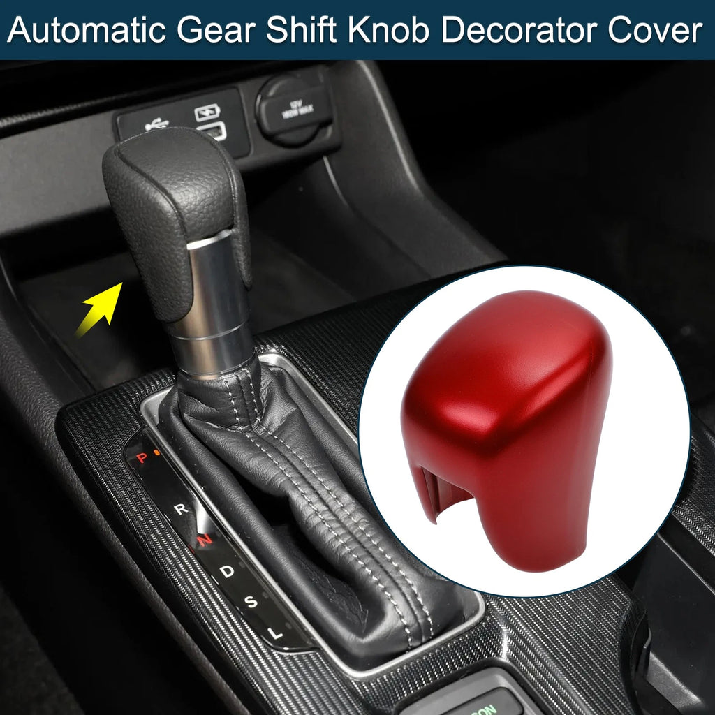 Automatic Gear Shift Knob Cover for Honda Civic (2022–2025) Red
