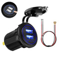 Dual USB Charger Power Adapter for Cars (12-24V)