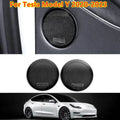 2 x Black Titanium Rear Door Speaker Cover Trim for Tesla Model Y (2020–2023)