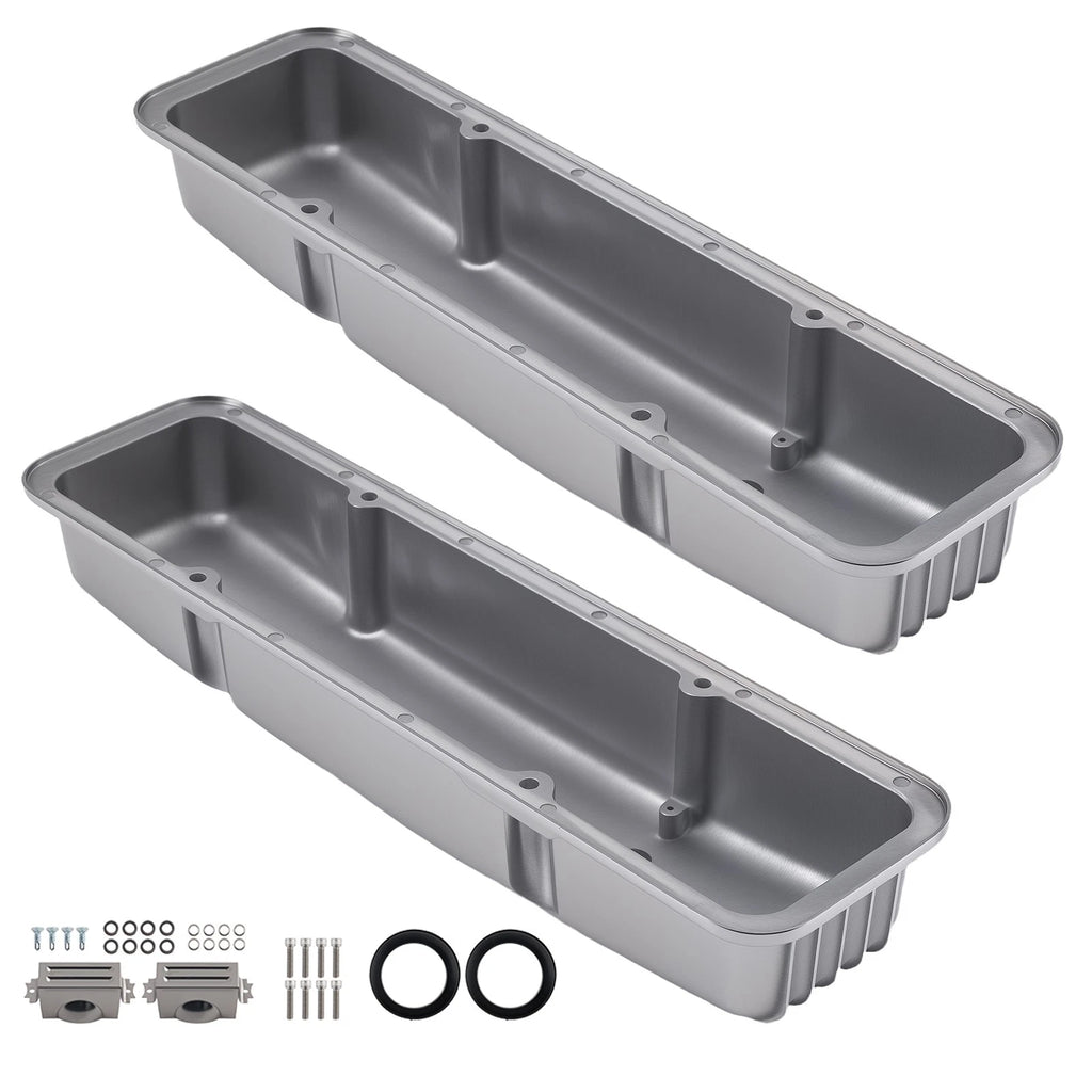 Polished Short Valve Cover for Chevy SBC 283 302 305 327 350 400 (1960–2002) w/ Bolts