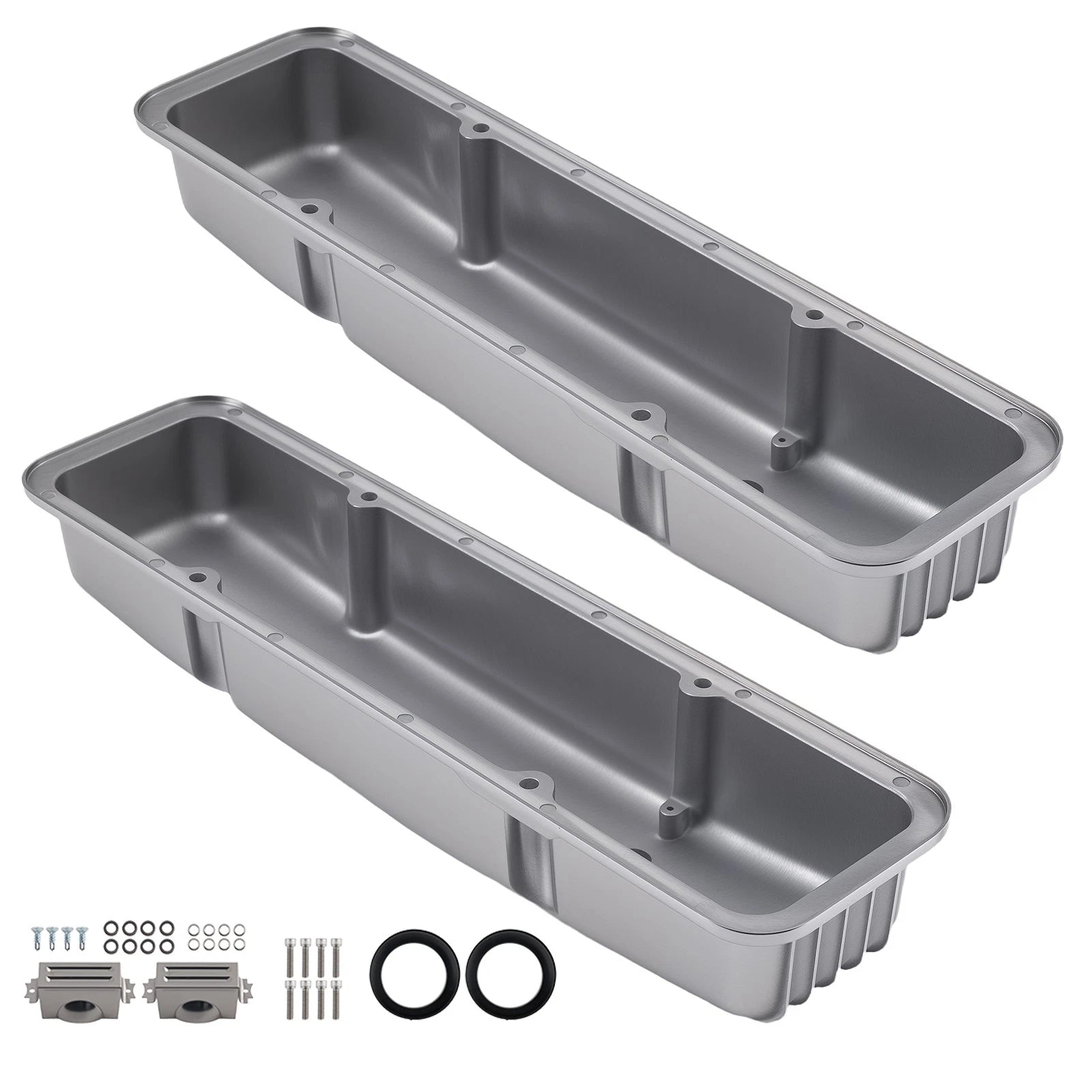 Polished Short Valve Cover for Chevy SBC 283 302 305 327 350 400 (1960–2002) w/ Bolts