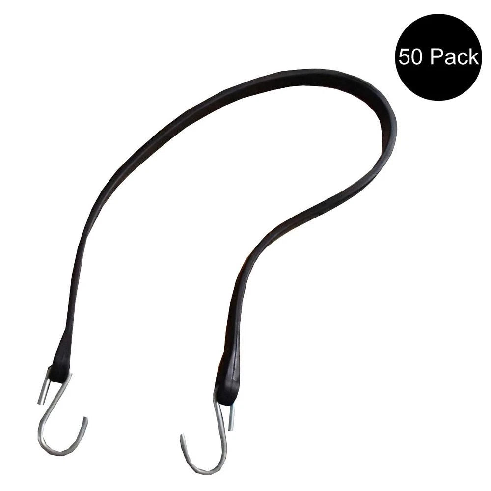 50-Pack Rubber Tarp Strap Bungee Cord 31 Inches Long