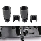 Black 6AN Male to 5/16" EFI Fuel Rail Adapter Fitting for Car Model