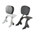 Chrome/Black Backrest Sissy Bar Luggage Rack for Harley Sportster (2004-2022)