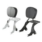 Chrome/Black Backrest Sissy Bar Luggage Rack for Harley Sportster (2004-2022)