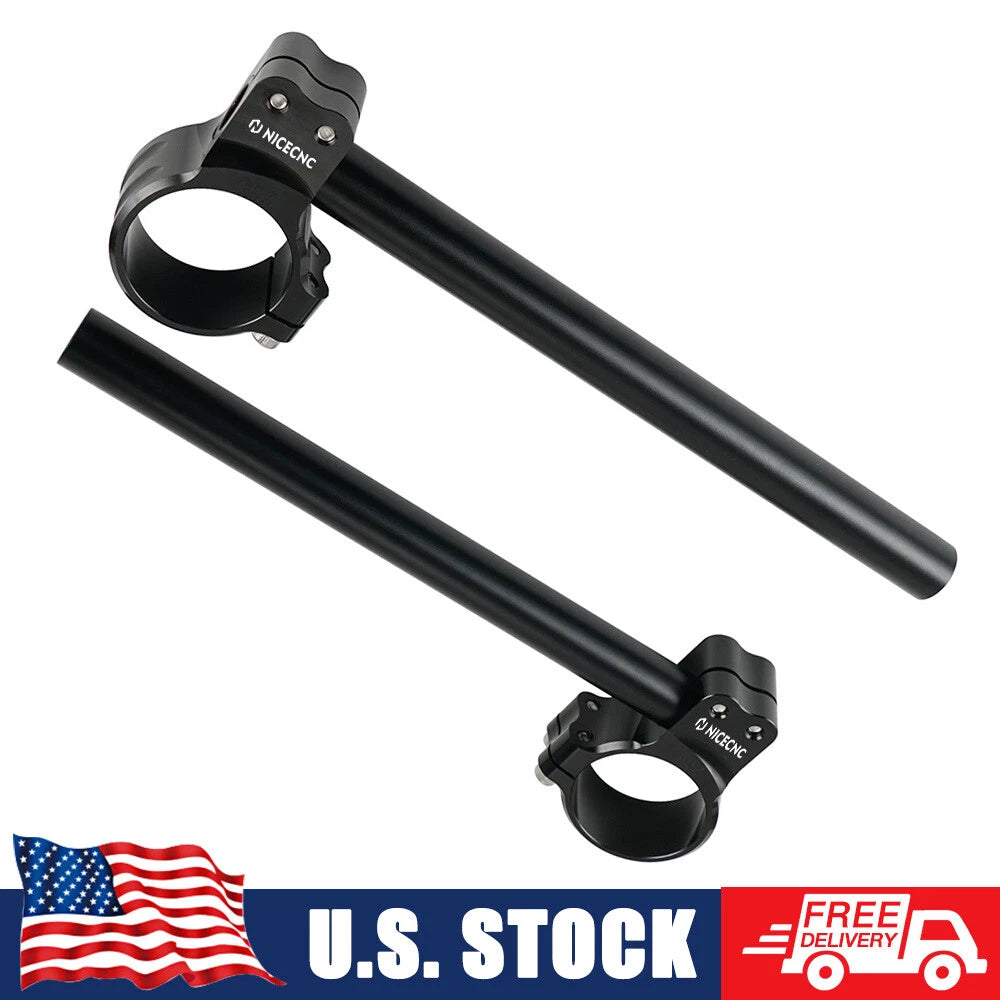 7 Degree 50mm Aluminum Clip-On Handlebars for Suzuki GSXR600/750/1000 (2001–2023)
