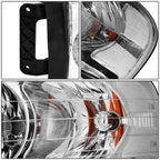 Pair of Chrome/Clear Signal Headlight Lamps for Dodge Ram Pickup (2002–2005)