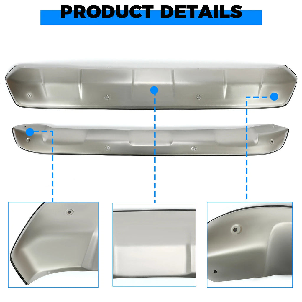 Set of 2 Front and Rear Bumper Skid Plates for Toyota RAV4 (2019–2023)