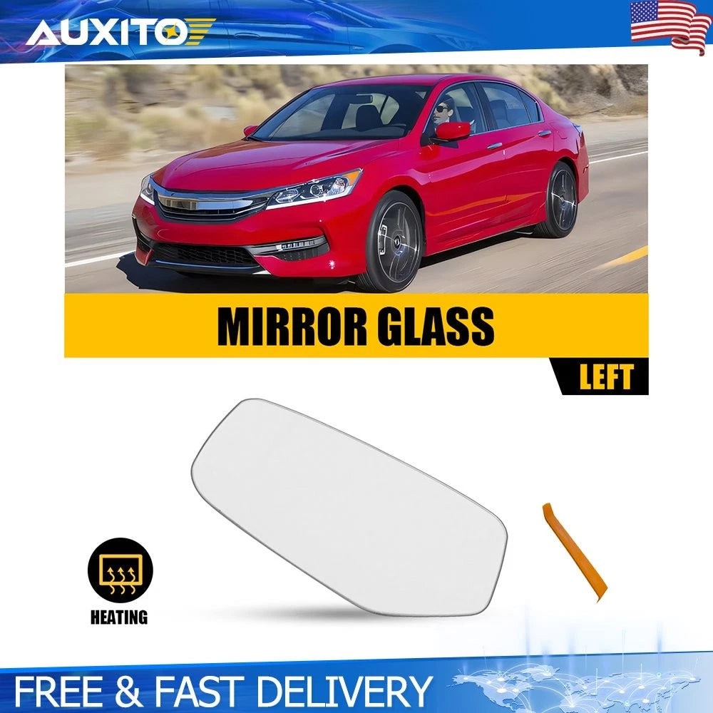 LH Heated Mirror Glass with Backing Plate for Honda Accord (2013–2017) 76253T2GA11