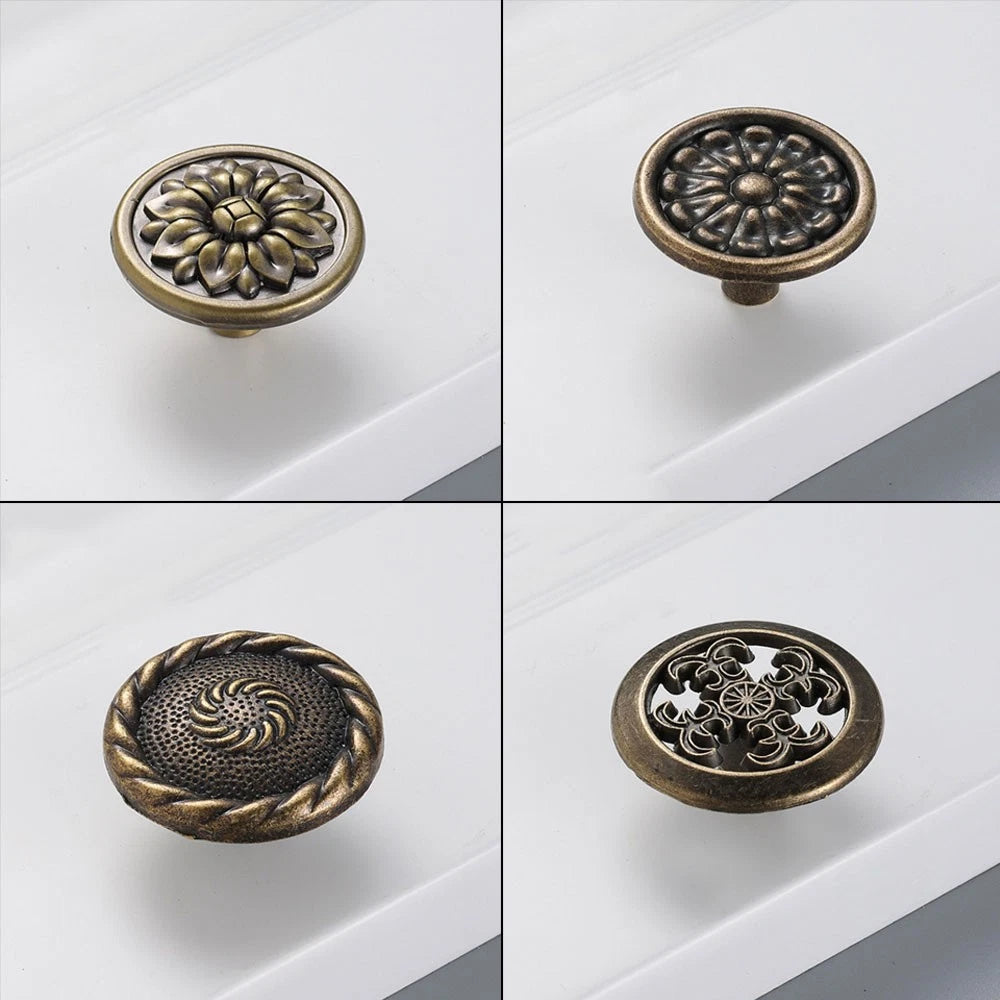 Set of 10 Zinc Alloy Pull Knobs for Cabinet Drawer Dresser (Universal)