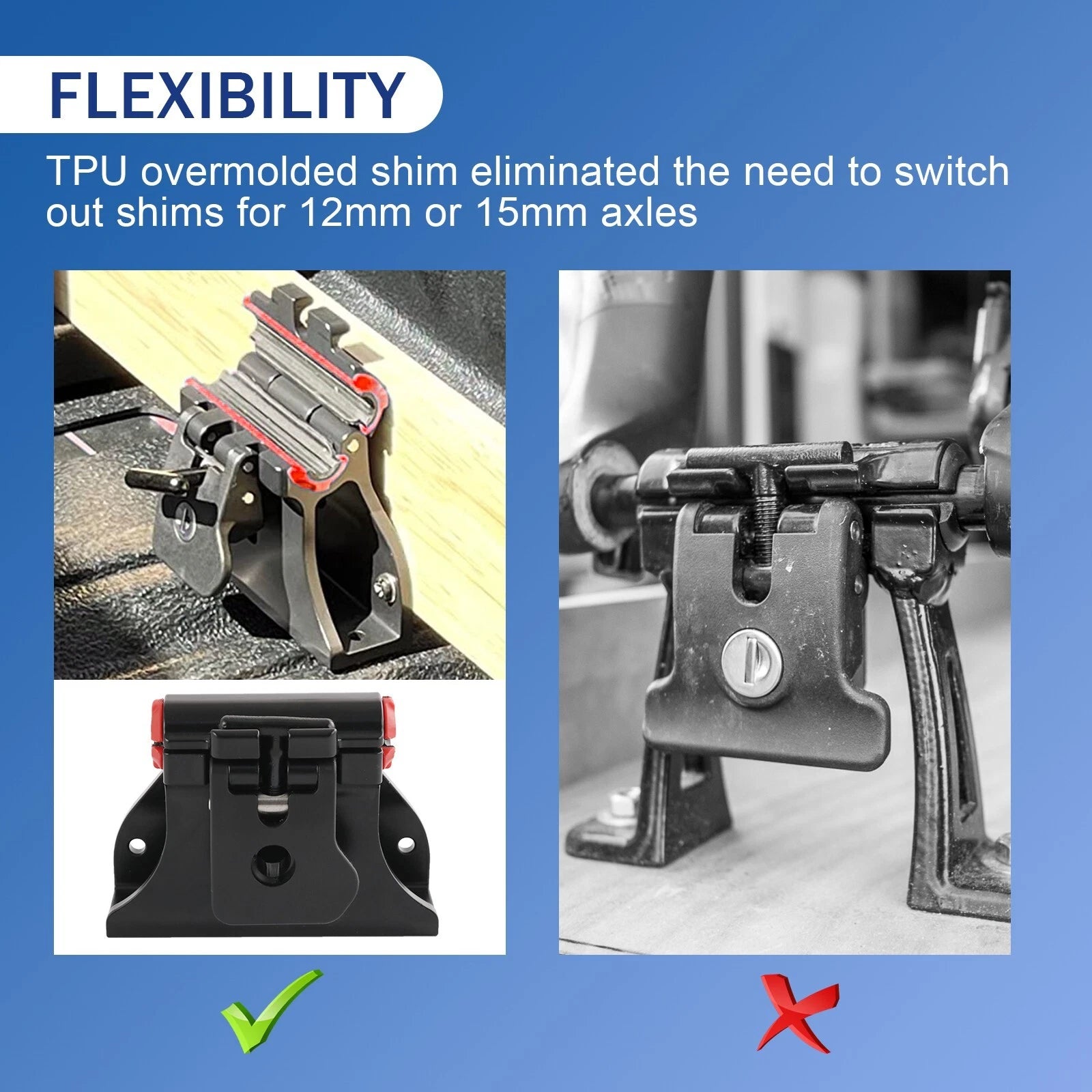Bike Carrier Thru-Axle Fork Mount for Drop Top (12mm 15mm)