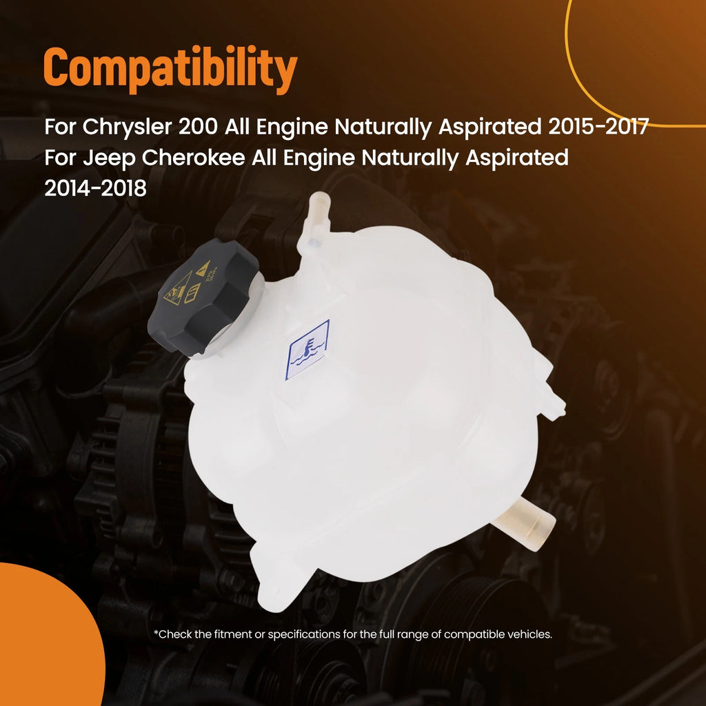 Engine Coolant Overflow Tank for Chrysler 200 and Jeep Cherokee (2014–2018)