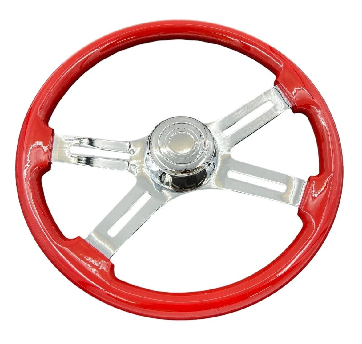 18 Inch Slotted Steering Wheel with Horn and Hub Adapter for Peterbilt (2000–2026)