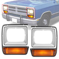 Headlight Bezel Pair for Dodge D/W Pickup Truck (1986–1990)