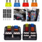 6 Way 12V/24V Car Power Distribution Blade Fuse Holder Box