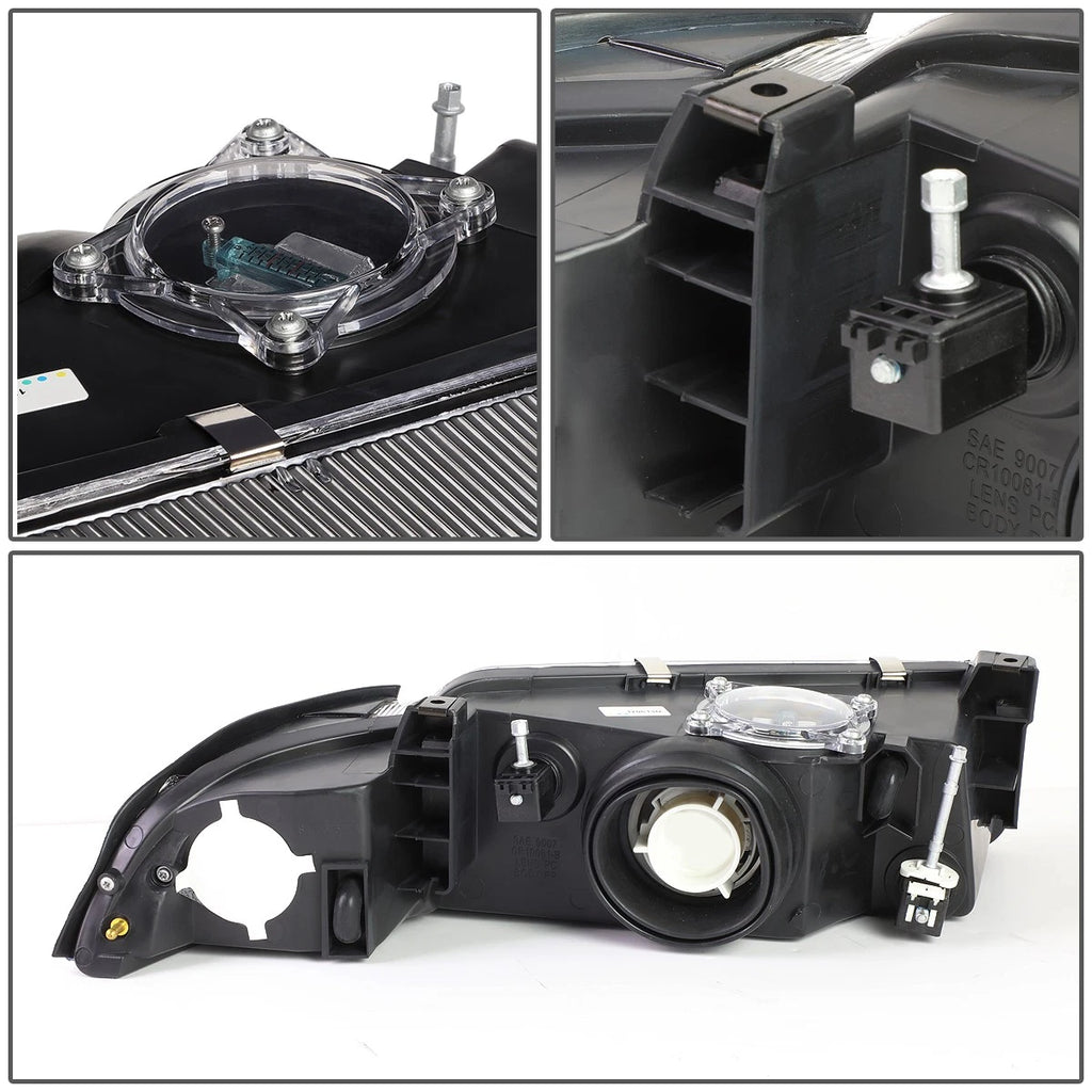 Set of 2 Smoked Housing Headlights for Dodge Stratus (1995–2000)