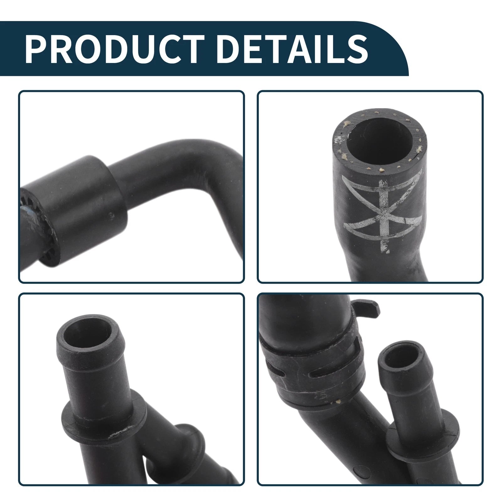 Radiator Hose Coolant Tubes for Volkswagen Jetta (2003–2005) Rubber Black