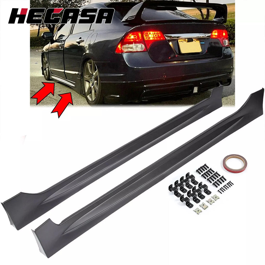 Mug Pair for Honda Civic 4 Door Sedan (2006–2011) LH RH Side Skirt Unpainted ABS