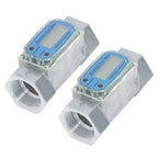 2X Digital Turbine Flow Meter 1.5" for Liquid Flow Measurement