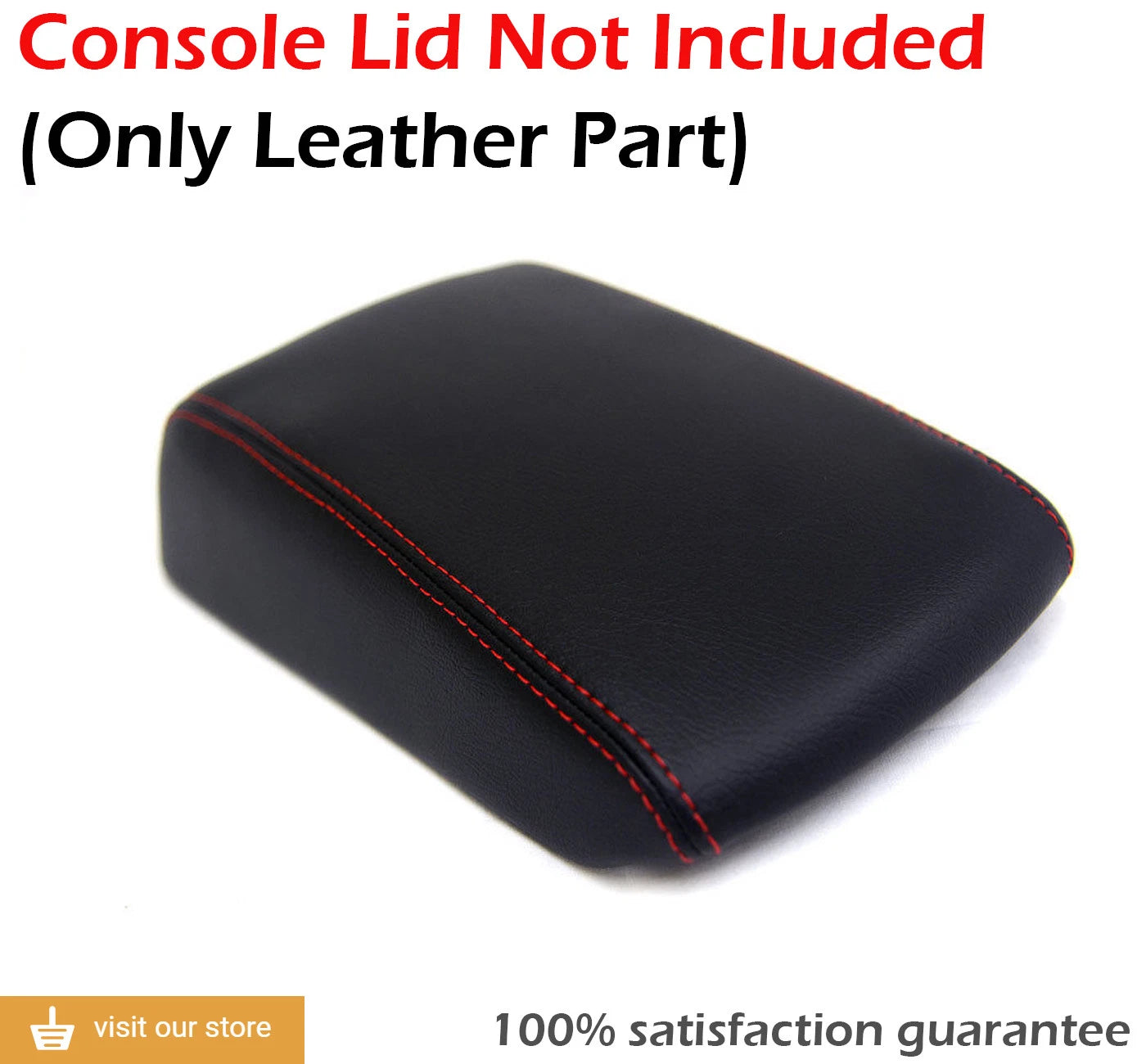 Center Console Armrest Cover for Mazda 3 (2003–2008) Red Stitch