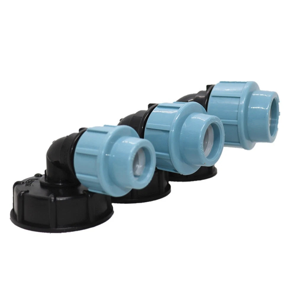 2X Garden Pipe Elbow Outlet Connector for IBC Tank (20/25/32mm)