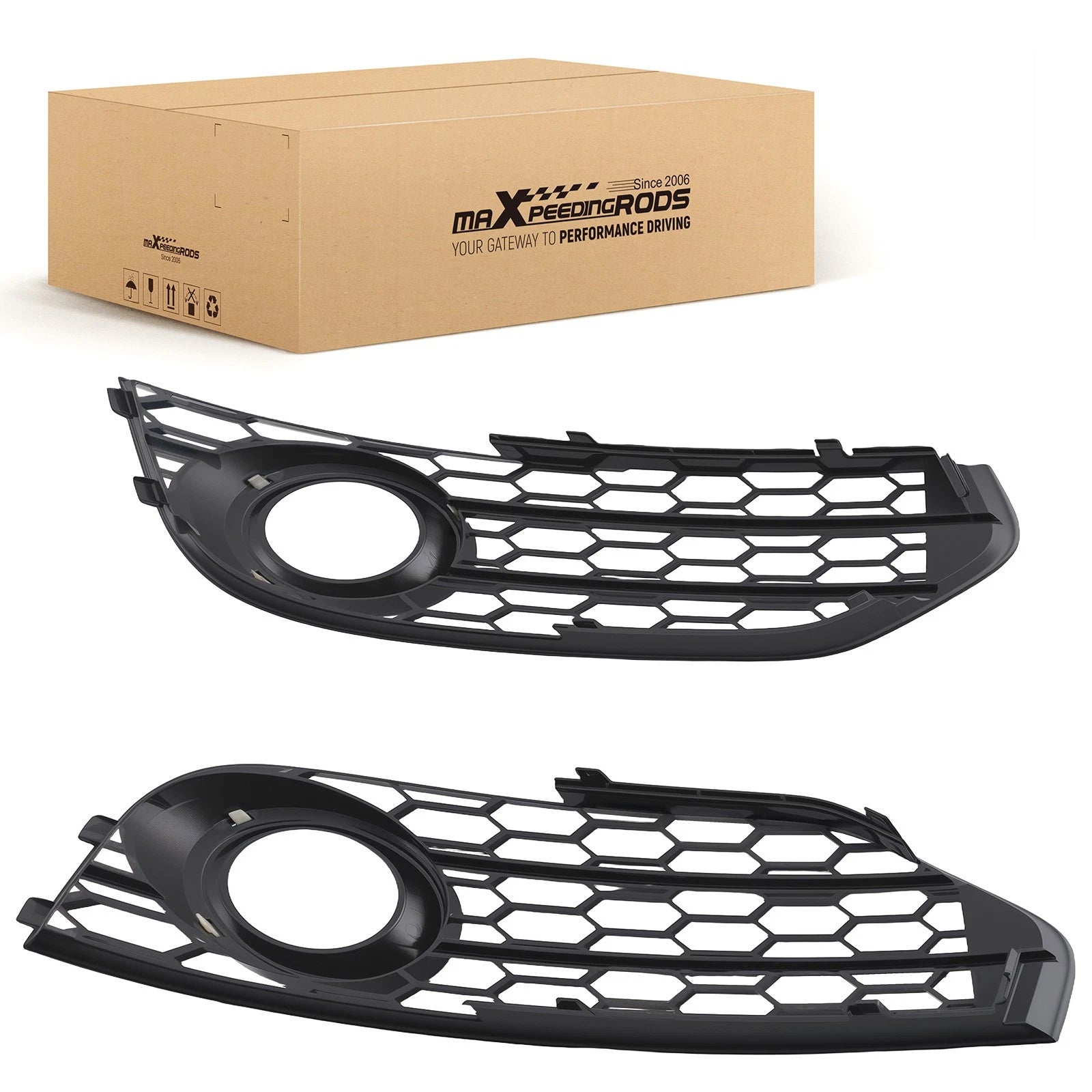 Fog Grille Cover Pair for Audi A4 B8 Allroad (2010–2015)