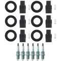 Set of 6 NGK Laser Platinum Spark Plugs & Denso Coil Boots for Lexus ES330 (2004–2006)