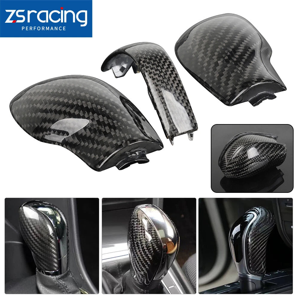 Shift Knob Gear Side Cover Carbon Fiber for VW Golf Jetta MK6 MK7 Passat B7 B8