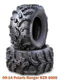Set of 2 Super Lug Mud ATV Rear Tires for Polaris Ranger RZR 800S (2009–2014)