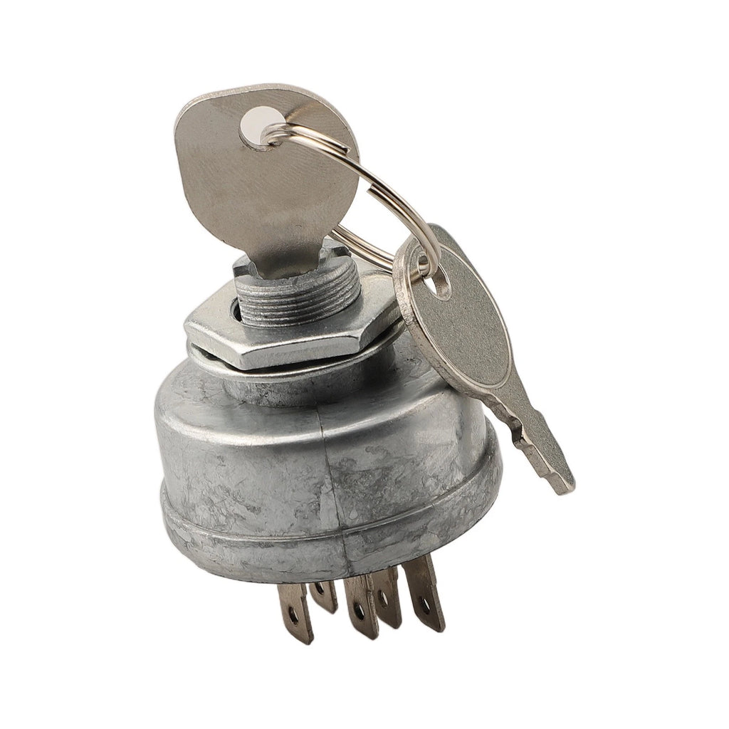 Ignition Key Switch for Lawn Tractor (4 Positions, 7 Terminals)