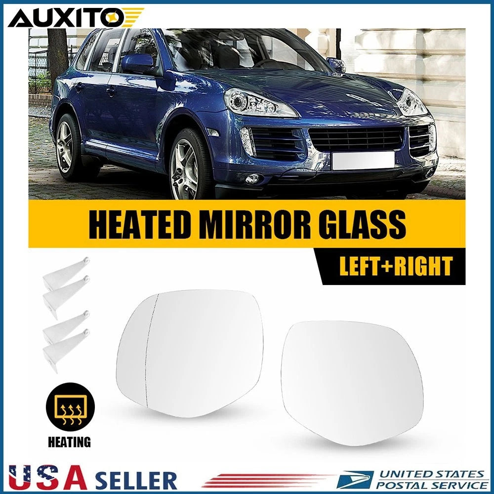 2Pcs Heated Side Mirror Glass for Porsche Cayenne (2008–2010) OE 95573103904