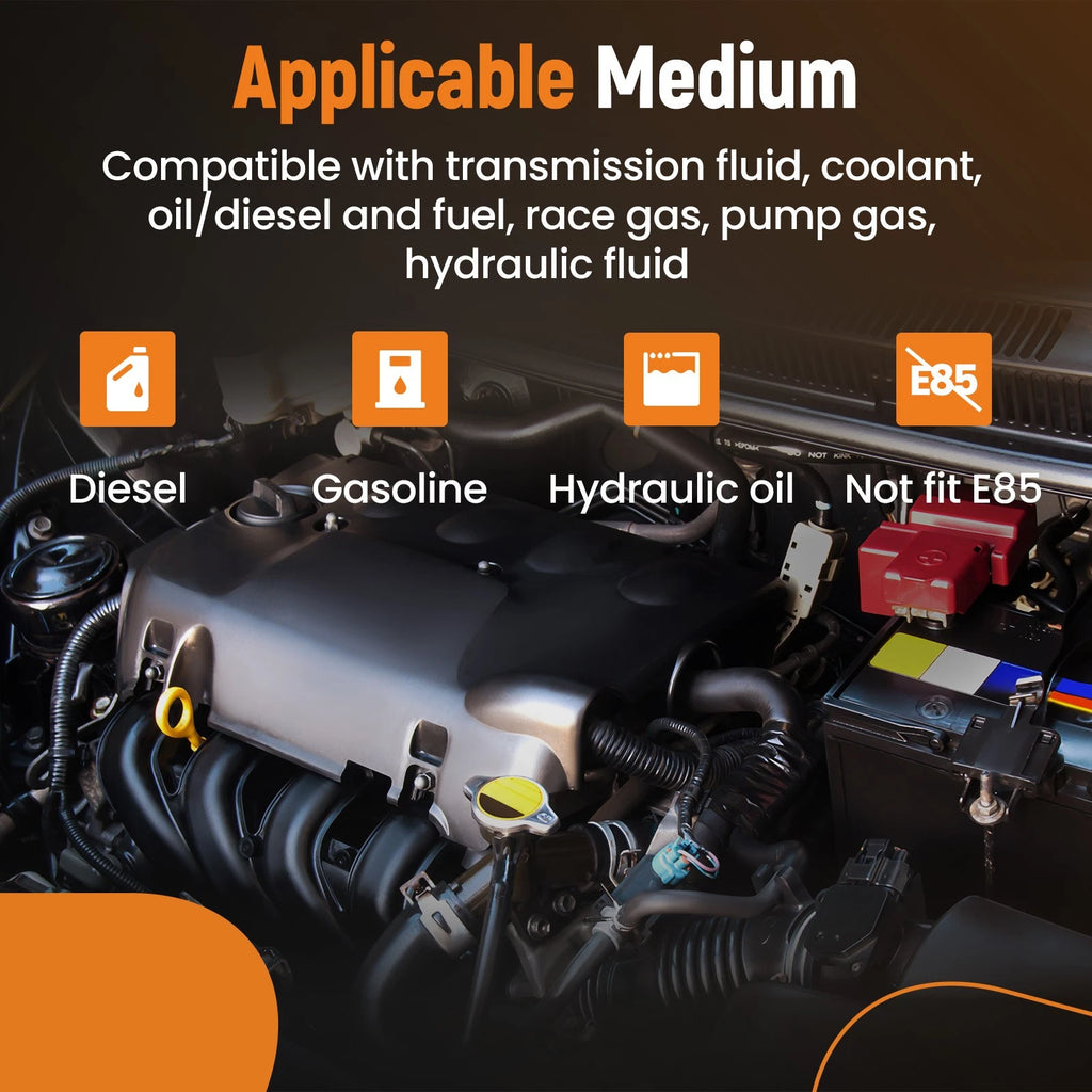 16AN Rubber Nylon Braided Fuel Hose 90° for