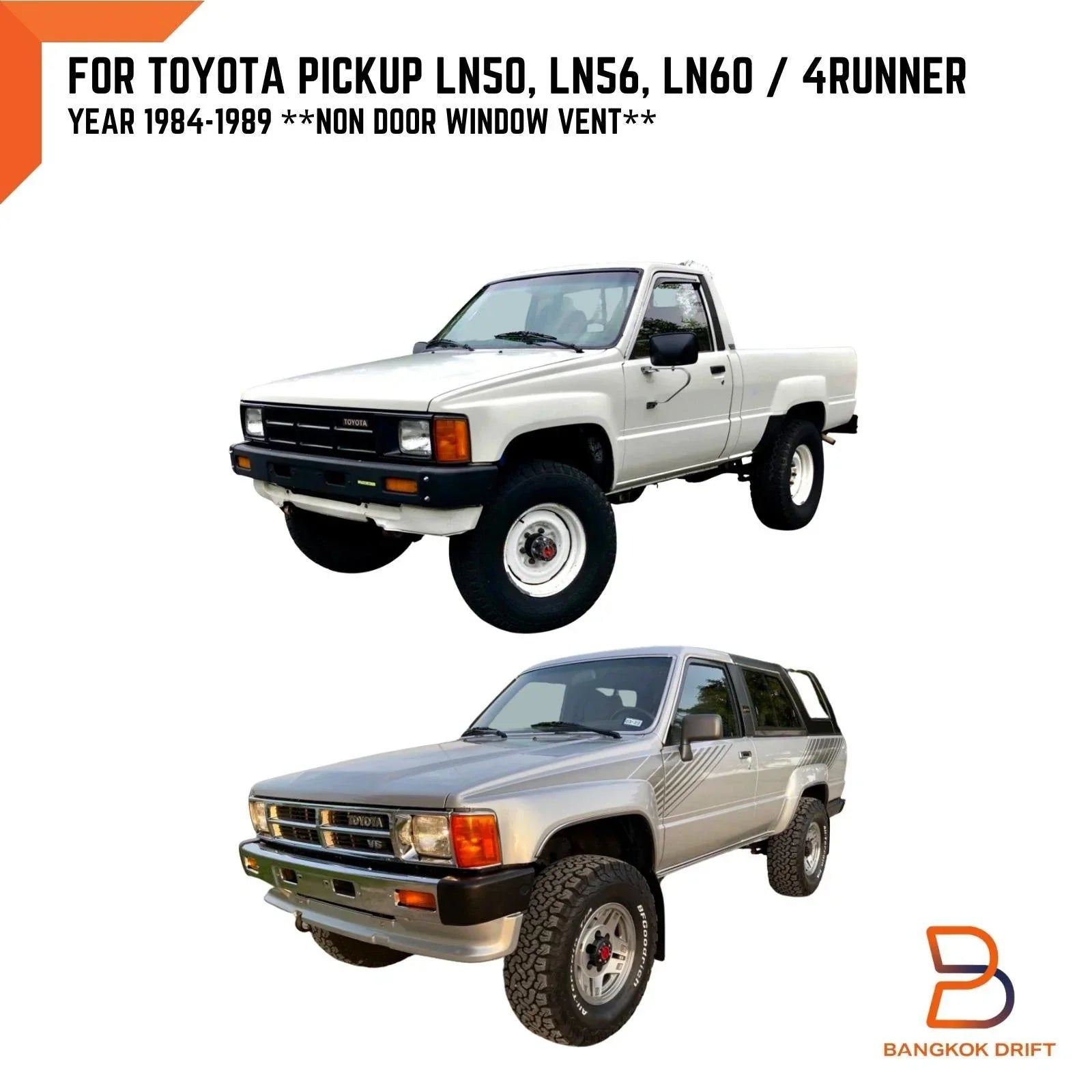 Front Door Glass Belt Weatherstrip for Toyota Hilux 4Runner (LN56-LN60)