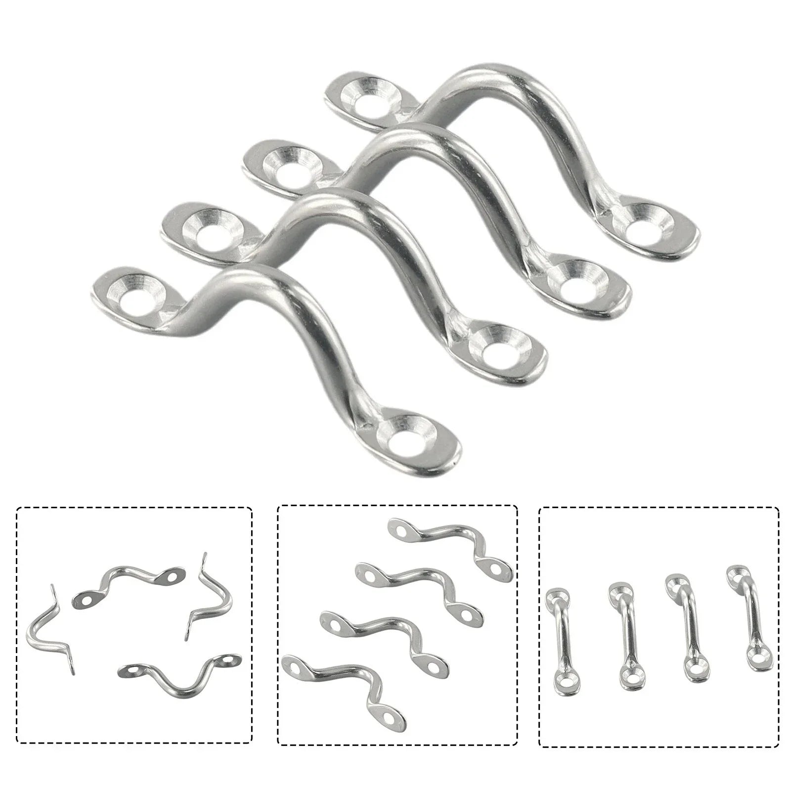 4 x Wire Eye Straps for Yacht Bow Camel Back Canopy