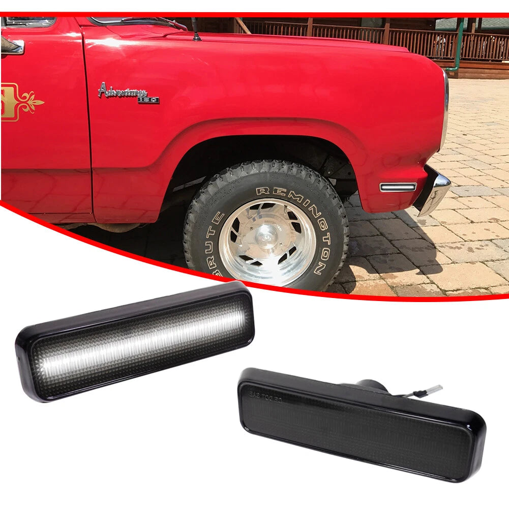 Smoked Lens Side Marker Lights for Dodge Plymouth