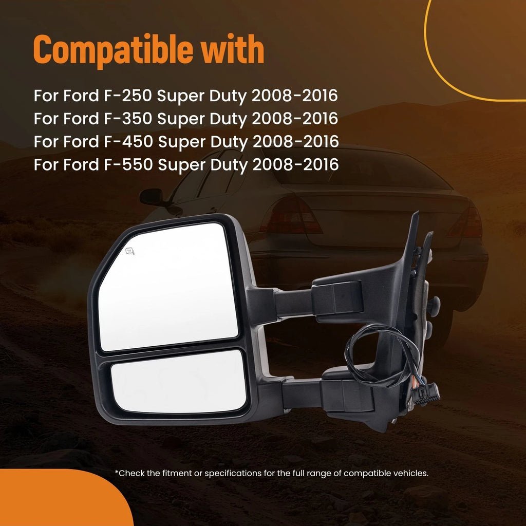 Extendable Power Mirror for Ford F-250 F-350 F-450 Super Duty (2008–2016)