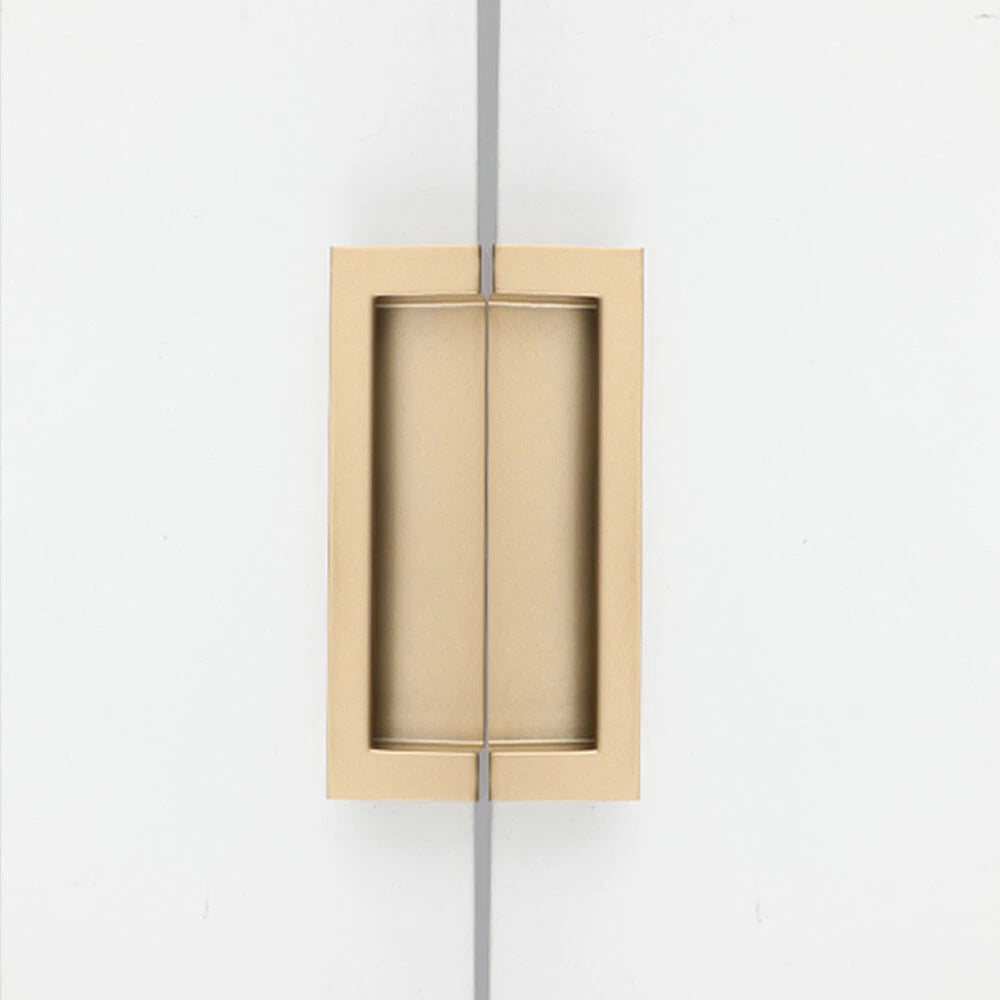 2Pcs Gold Hidden Sliding Door Handle for Cabinet Drawer (Universal)