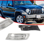 Clear Silver Corner Parking Signal Lights for Jeep Liberty (2005–2007)