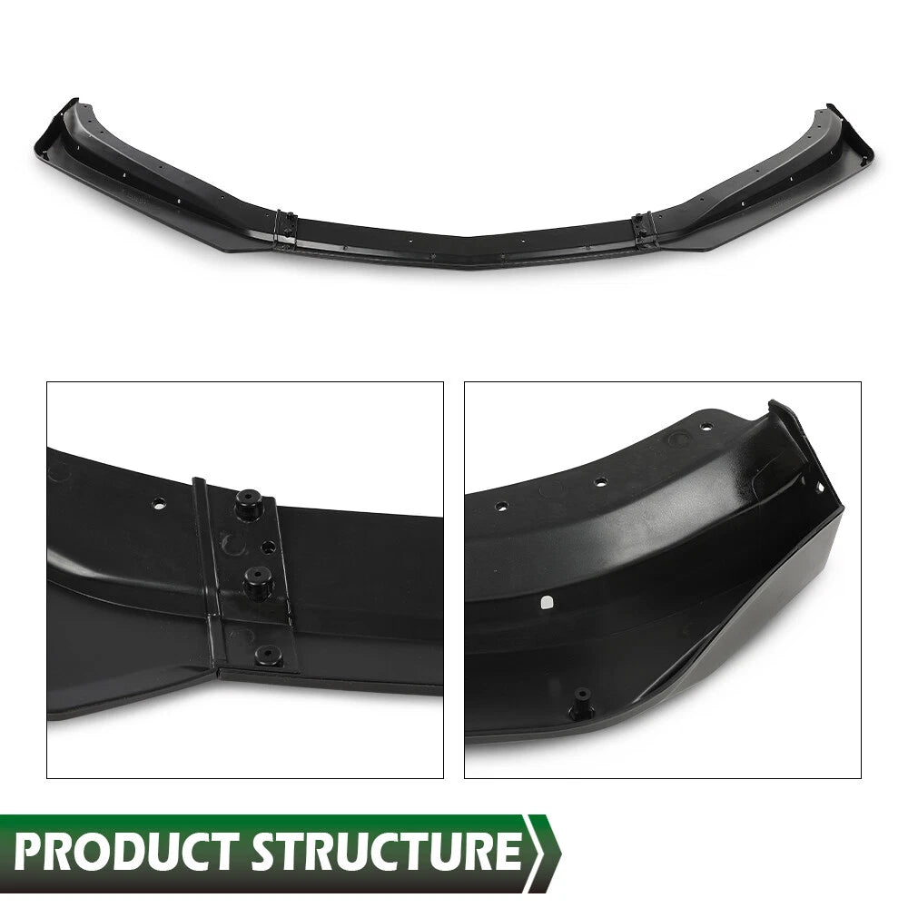 Front Bumper Lip Splitter for Chevrolet Camaro (2016–2021) Gloss Black
