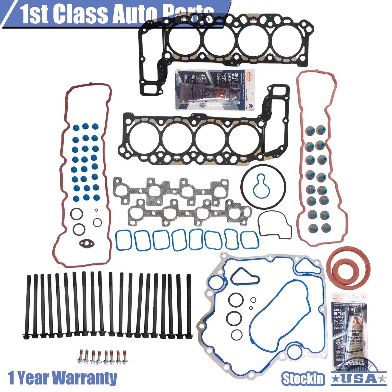 Head Gasket Set with Bolts for Jeep Dodge Dakota Chrysler Aspen (2004–2007)