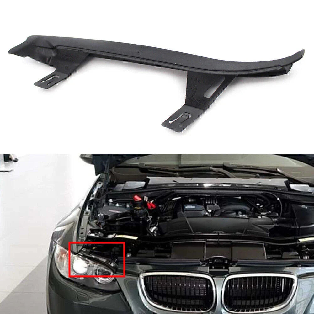 Black ABS Front Right Upper Headlight Gasket for BMW 3 Series (2007-2013)