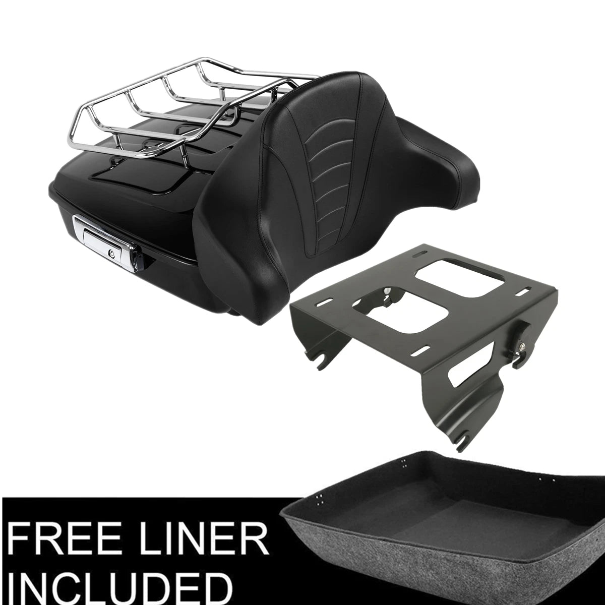 Chopped Trunk Pad Rack for Harley Road Glide King (2014–Present)