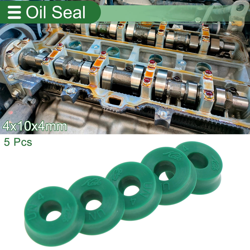 Set of 5 Oil Seal Ring Rotary Shaft Seal 4x10x4mm High Pressure