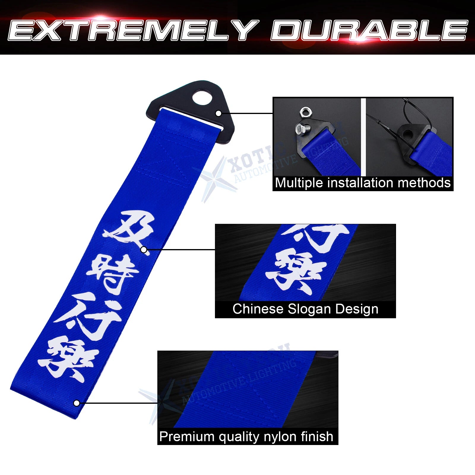 Seize the Day Racing Drift Car Tow Strap Belt for Car (2019-2024)