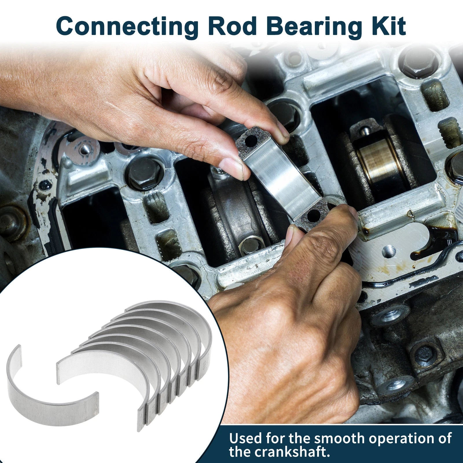 Set of 8 Connecting Rod Bearings No.130410Y040 for Toyota Yaris 