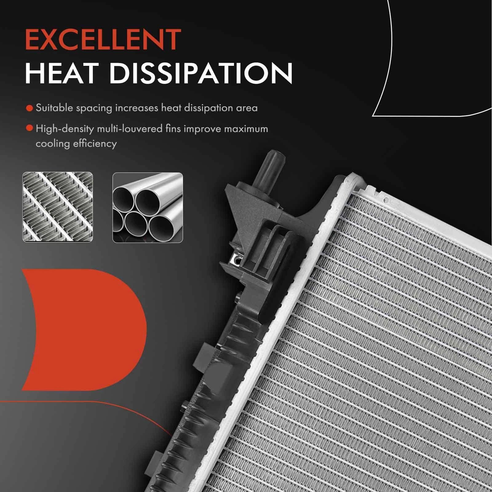 Radiator for Chevy Camaro (2016–2024) Cadillac ATS (2016–2019) Auto Trans