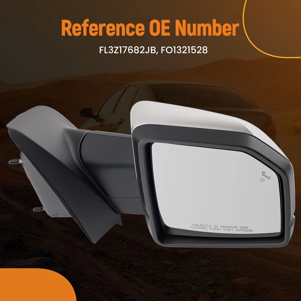 Right Rear View Mirror for Ford F-150 Limited/Platinum (2016–2017) Signal
